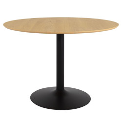 Table ronde plateau bois pied central BOULBI