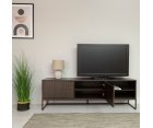 Meuble TV en bois effet tasseaux 176cm UBUD