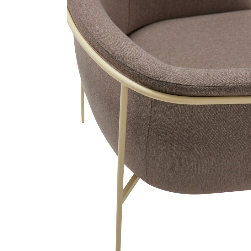 Fauteuil minimaliste en tissu LELANI