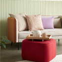Canapé 2 places vintage bicolore orange et beige JANEIRO