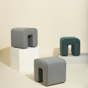 Pouf design en tissu 45x45cm GEMO