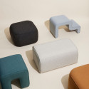 Pouf design en tissu 45x45cm GEMO