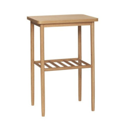 Table d'appoint 2 plateaux en bois clair FLOMARA