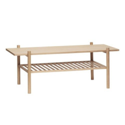 Table basse rectangulaire 2 plateaux en bois FLOMARA
