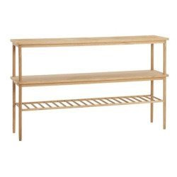 Console 3 plateaux en bois clair FLOMARA