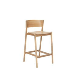 Tabouret de bar scandinave en bois INDIANA