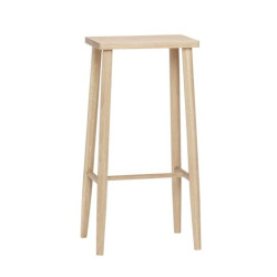 tabouret de bar minimaliste en bois clair RUDDY