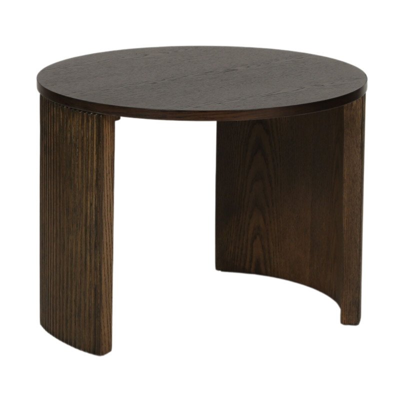 Table basse ronde design en bois LAKIA