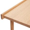Table basse minimaliste avec bords en bois certifié KERYA