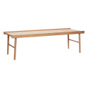 Table basse minimaliste avec bords en bois certifié KERYA