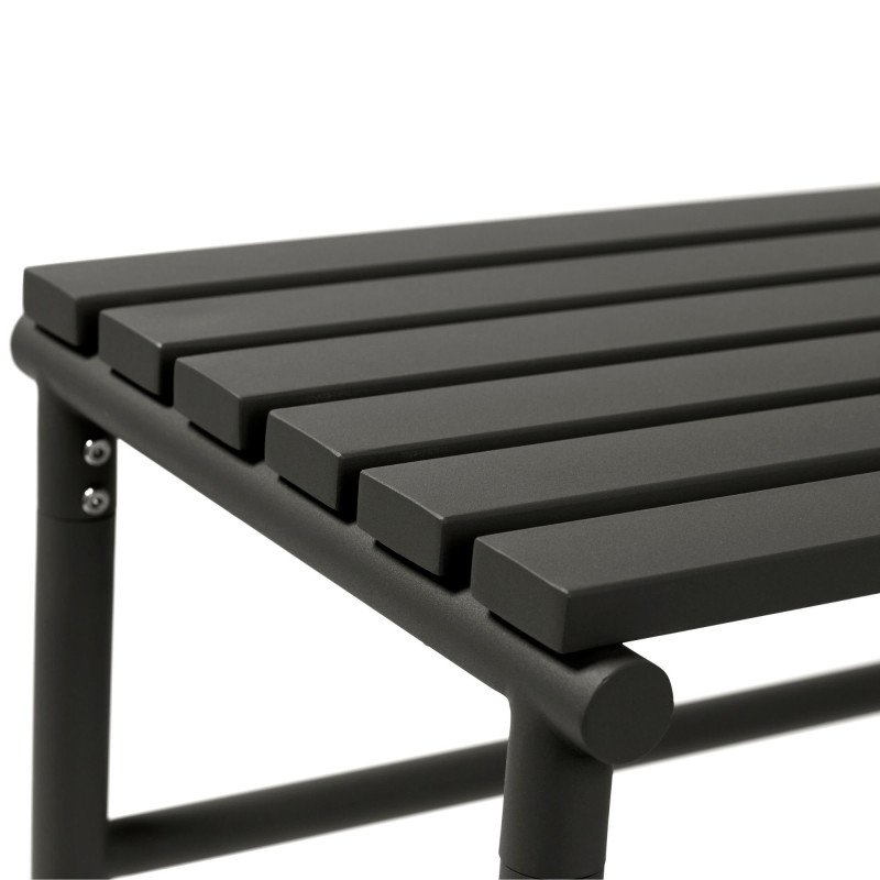 Banc extérieur moderne en métal noir RAMIRO