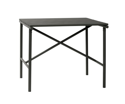 Table de jardin moderne en métal noir 90x90cm RAMIRO