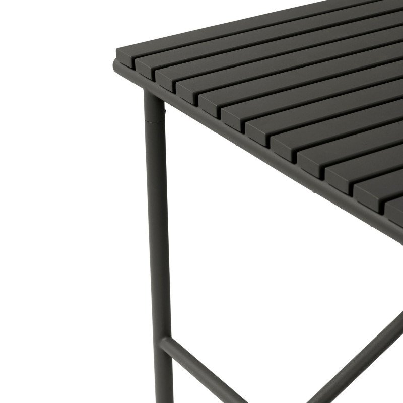 Table de jardin moderne en métal noir 90x90cm RAMIRO