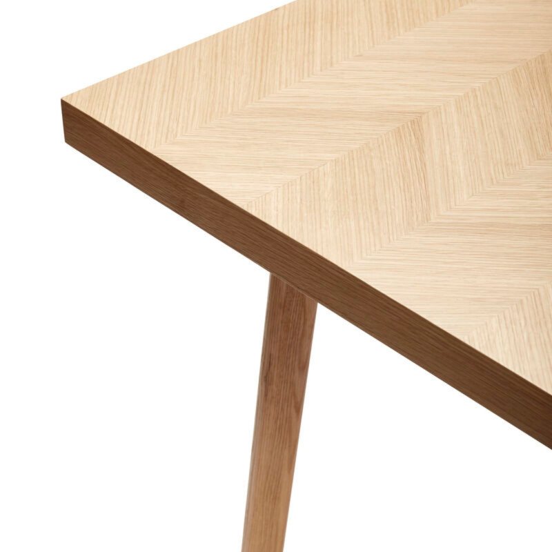 Table à manger motif chevrons en bois 200x100 PAMILA