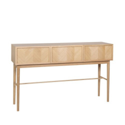 Console 3 tiroirs motif chevrons en bois PAMILA