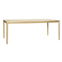 Table à manger rectangulaire minimaliste en bois AMBIKA