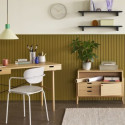 Bureau minimaliste 2 tiroirs en bois clair SCOLO