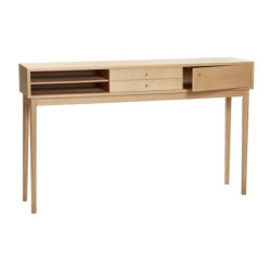 Console scandinave avec compartiments en bois LONGINA