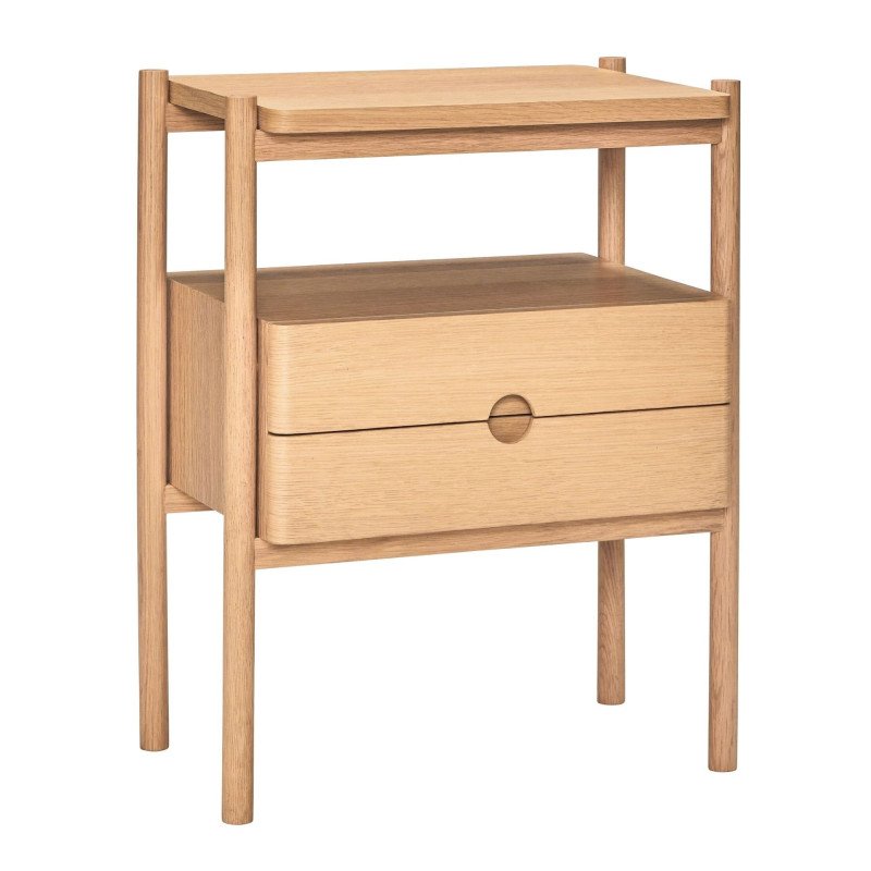 Table de chevet scandinave 2 tiroirs en bois certifié MITZY