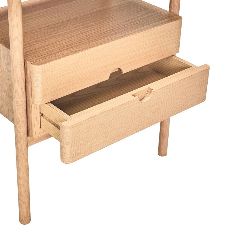 Table de chevet scandinave 2 tiroirs en bois certifié MITZY
