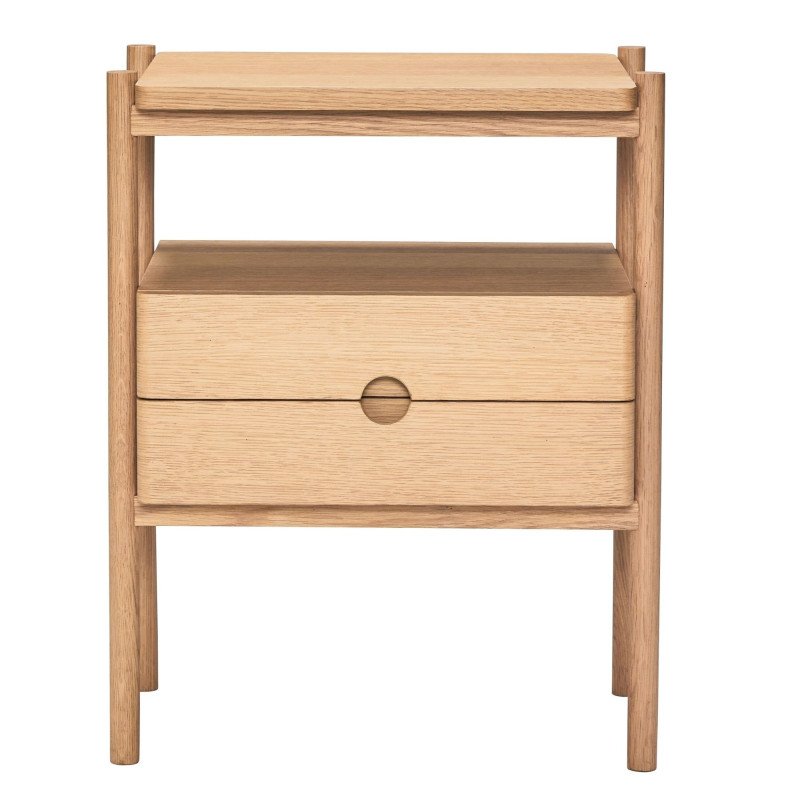 Table de chevet scandinave 2 tiroirs en bois certifié MITZY