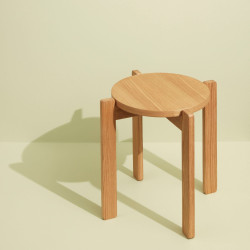 Tabouret rond 4 pieds en bois certifié BANXO