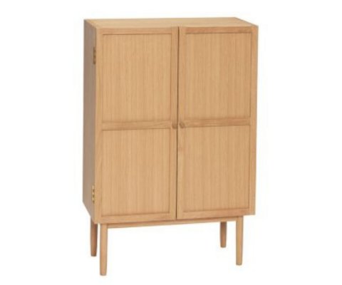 Buffet bas 2 portes en bois clair ALESSIO