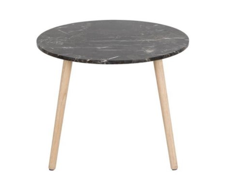 Table d'appoint ronde 60cm effet marbre LEEROSE