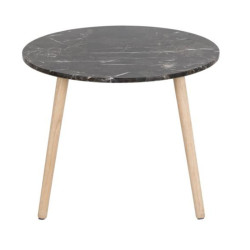 Table d'appoint ronde 60cm effet marbre LEEROSE