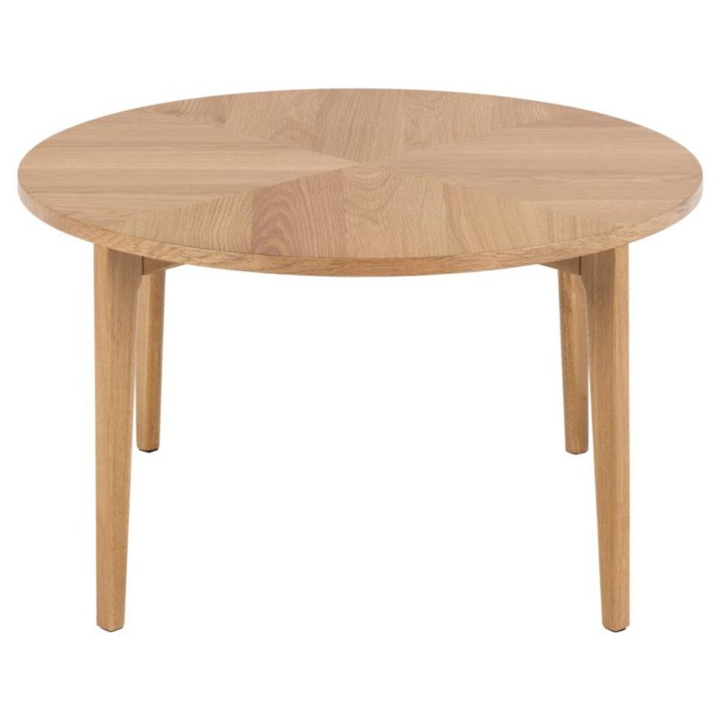 Table basse ronde minimaliste en bois clair LAUZIA