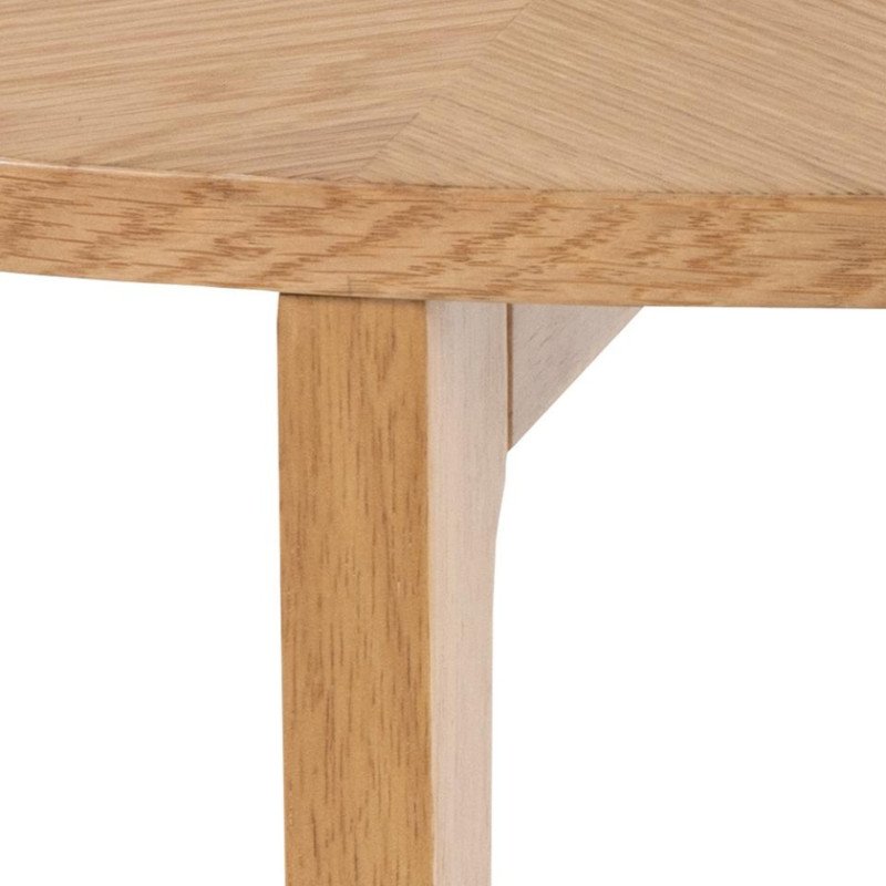 Table basse ronde minimaliste en bois clair LAUZIA