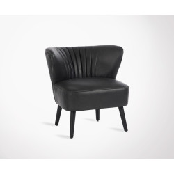 Fauteuil Club Simili Cuir Noir Style Annee 70 Ideal Restaurant