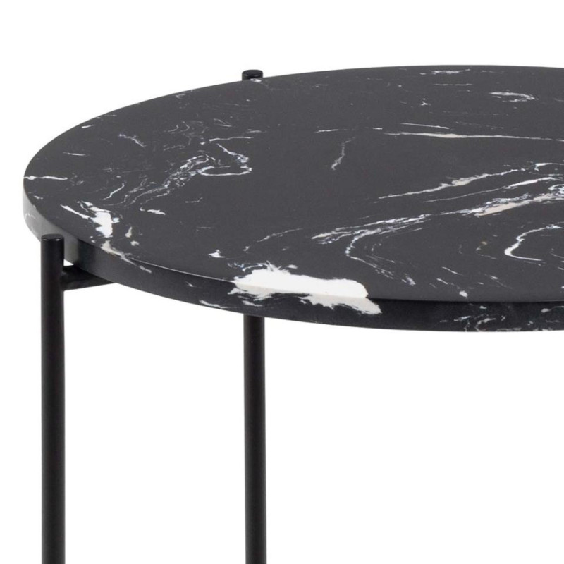 Table en marbre et métal 42x45 GAFFORD