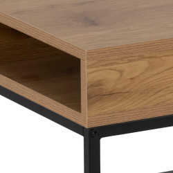 Table basse effet bois marron WILGO