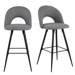 Lot de 2 chaises hautes grises ALY