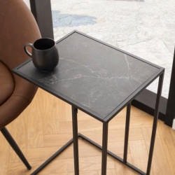 Table d'appoint effet marbre INFINY