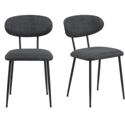 Lot de 2 chaises contemporaines en tissu ARIZONA