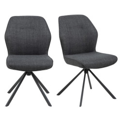 Lot de 2 chaises modernes en tissu AURORA