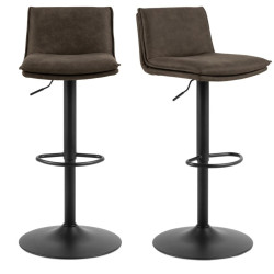 Lot de 2 chaises de bar en tissu ONEILYA