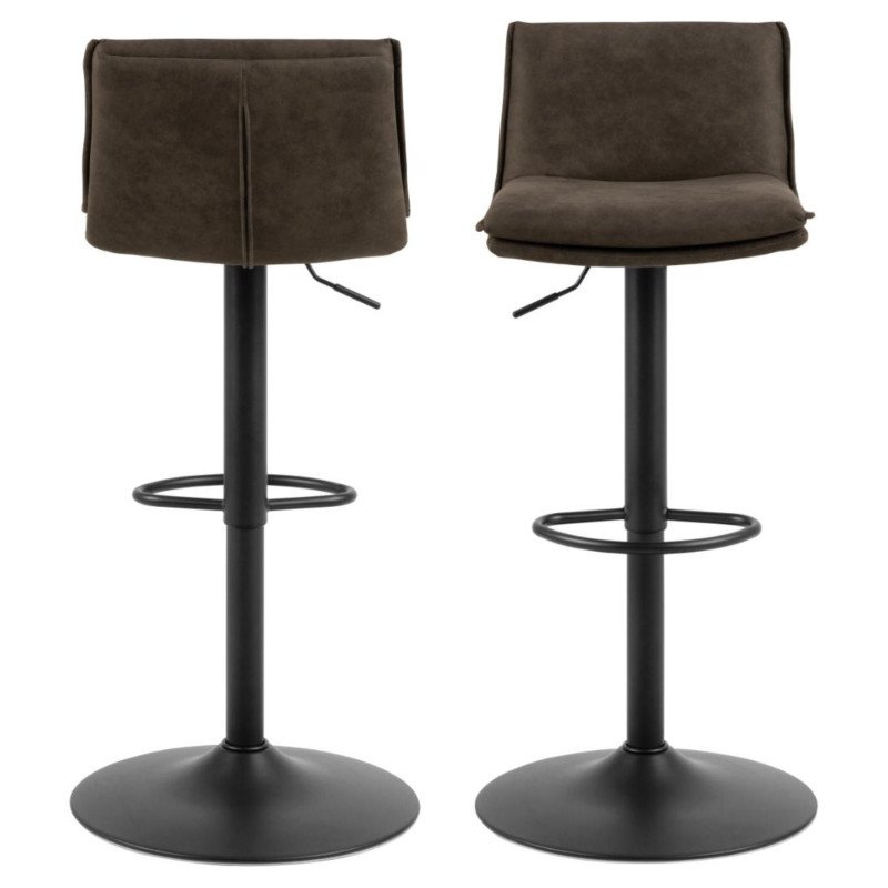 Lot de 2 chaises de bar en tissu ONEILYA