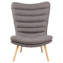 Fauteuil en tissu gris clair 82X97CM ALYTUS