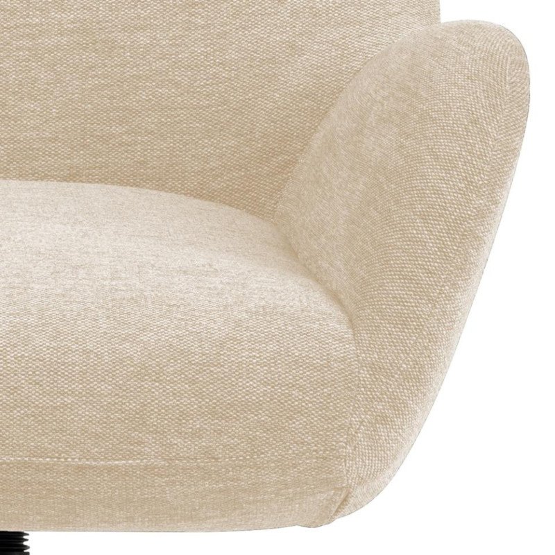 Fauteuil avec repose-pieds en tissu TALGA