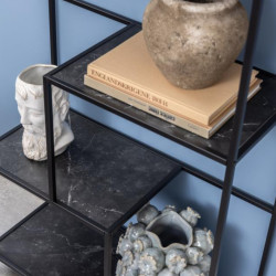 Etagère sur pieds effet marbe 3 étages INFINY