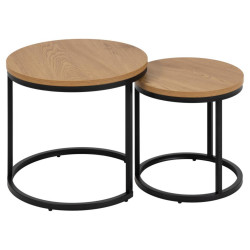 Set de 2 tables gignones en bois TIRIO