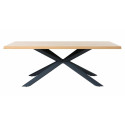 Table à manger design en bois et métal 100x200cm AGATHA