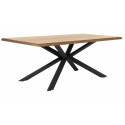 Table à manger design en bois et métal 100x200cm AGATHA