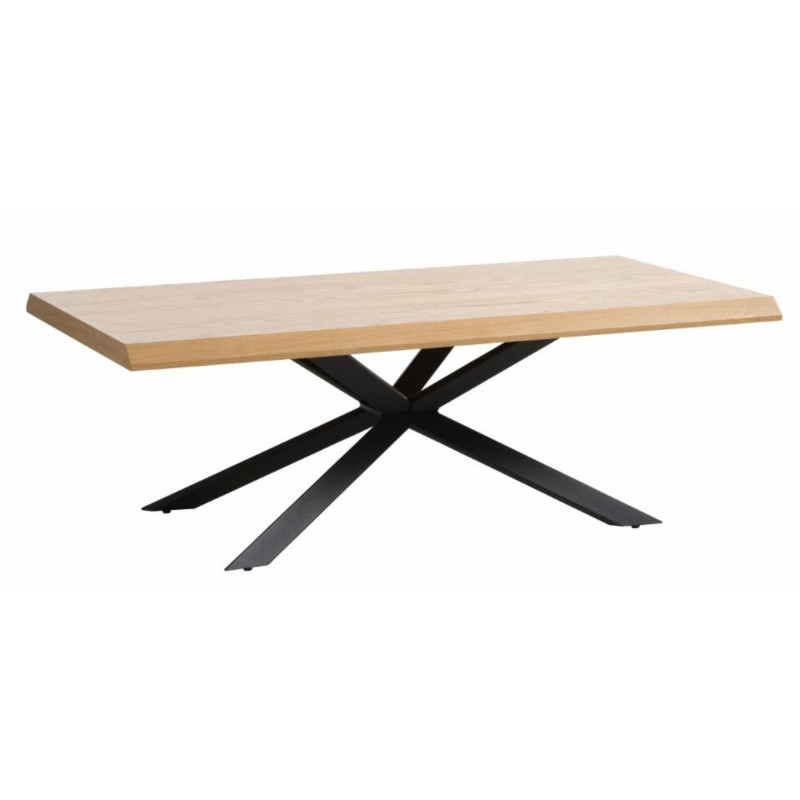 Table basse design en bois et métal 68x130cm AGATHA