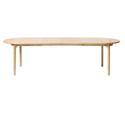 Table en bois ovale scandinave extensible HANAH