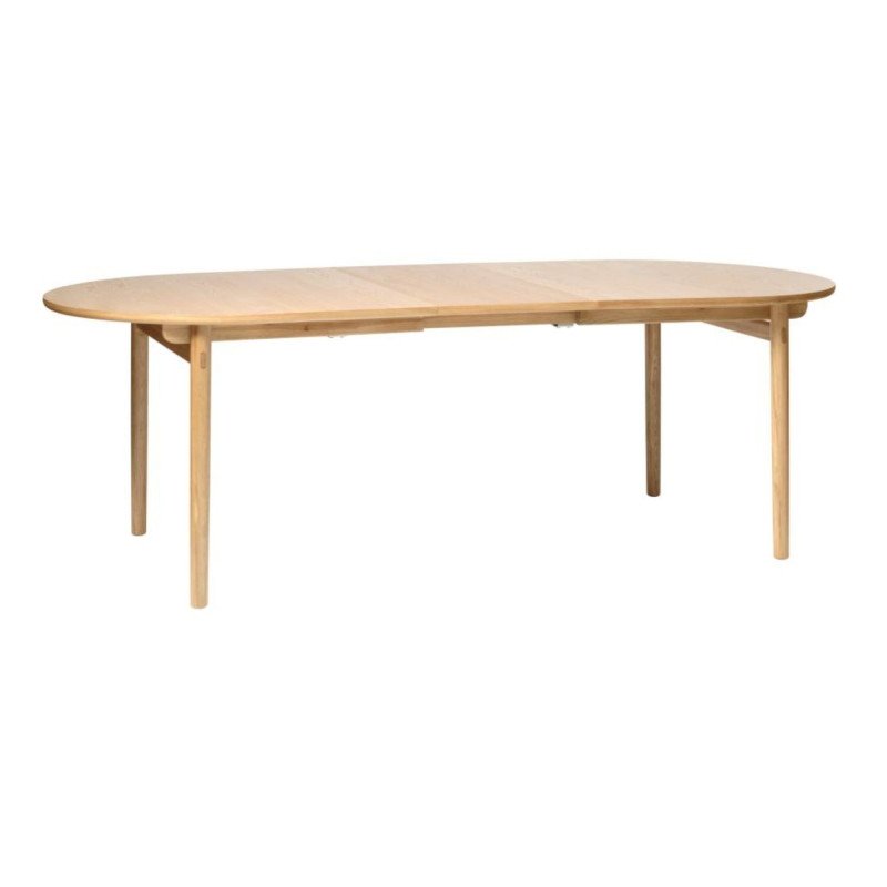 Table en bois ovale de couleur naturel 100x190cm HANAH