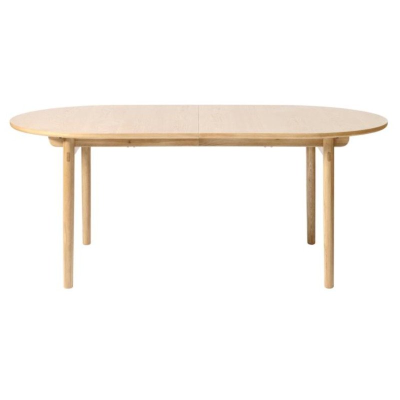 Table en bois ovale de couleur naturel 100x190cm HANAH